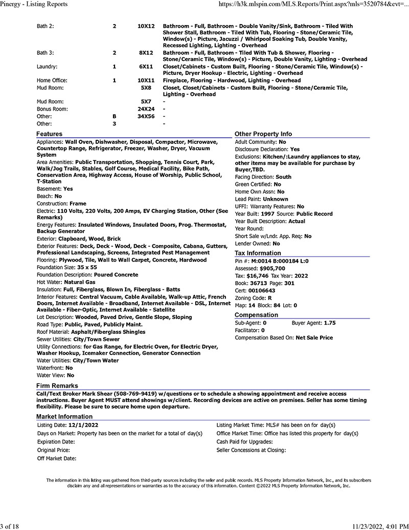 Pinergy - Listing Reports